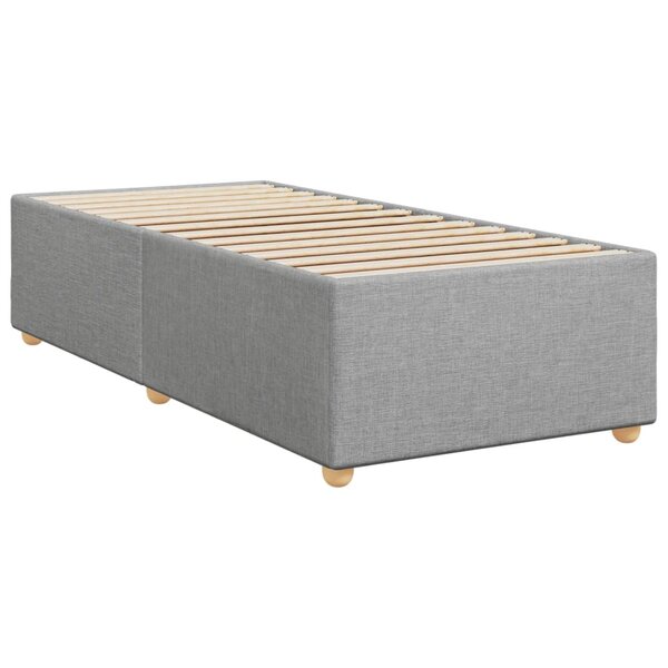 vidaXL Cadre de lit Gris clair 90x200 cm Tissu