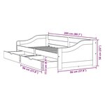 vidaXL Lit de jour et 2 tiroirs sans matelas IRUN blanc rose 90x200 cm