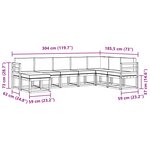 vidaXL Ensemble de canapés d'extérieur 8 pc Gris Naturel et Clair