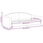 vidaXL Lit de repos sans matelas gris foncé 90x200 cm tissu