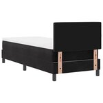 vidaXL Lit à ressorts avec matelas Noir 80 x 200 cm Velours