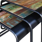 vidaXL Tables gigognes 3 Pièces Bois de récupération massif