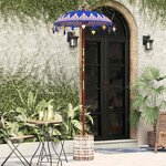 vidaXL Parasol balinais avec base Bleu 95 x 95 x 260 cm