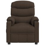 vidaXL Fauteuil inclinable en tissu marron foncé