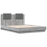 vidaXL Cadre de lit sans matelas sonoma gris 120x190 cm