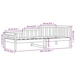 vidaXL Lit de jour sans matelas 80x200 cm bois de pin massif