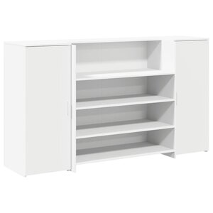 vidaXL Bureau de réception blanc 180x50x103 5 cm bois d'ingénierie