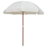 vidaXL Parasol de jardin avec mât en acier 240 cm Sable