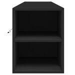 vidaXL Meuble TV mural avec LED noir 180x31x39 5 cm
