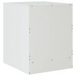 vidaXL Tables de chevet 2 Pièces blanc 34 5x39x44 cm acier