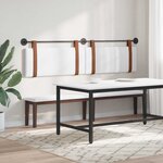 vidaXL Tête de lit suspendue Blanc PU antique