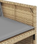vidaXL Ensemble à manger de jardin et coussins 9 Pièces mélange beige
