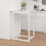 vidaXL Table de bar Blanc 80x80x110 cm Bois massif de pin