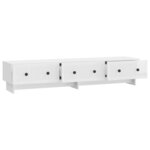 vidaXL Meuble TV Blanc brillant 147 x 34 5 x 30 cm Bois d'ingénierie
