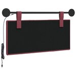vidaXL Tête de lit suspendue Avec lumière LED Bordeaux Tissu