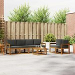 vidaXL Ensemble de canapés d'extérieur 7 Pièces Naturel et Anthracite