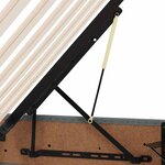 vidaXL Lit avec rangement et LED Gris foncé 90 x 200 cm Polyester
