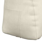 vidaXL Coussin de Dos Crème 45 x 24 x 50 cm Velours