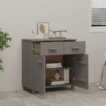 vidaXL Buffet HAMAR Gris clair 79x40x80 cm Bois massif de pin