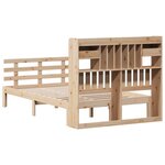 vidaXL Lit bibliothèque sans matelas 135x190 cm bois de pin massif