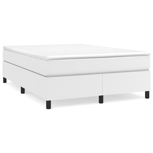 vidaXL Cadre de lit Blanc 140x190 cm Similicuir