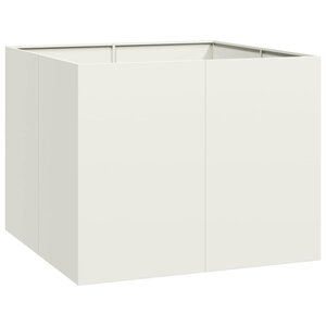 vidaXL Jardinière blanc 100x100x80 cm acier