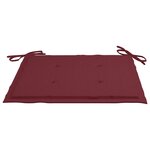 vidaXL Chaises de jardin avec coussins rouge bordeaux lot de 6 Teck
