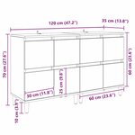 vidaXL Buffets 2 Pièces Chêne noir 60 x 35 x 70 cm Bois d'ingénierie