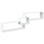 vidaXL Armoire murale 158x18x53 cm blanc bois d'ingénierie