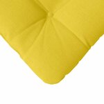vidaXL Coussins de siège 4 Pièces Jaune clair 40 x 40 x 12 cm tissu
