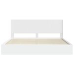 vidaXL Cadre de lit avec rangement et tête de lit Blanc 180 x 200 cm