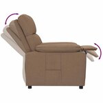 vidaXL Fauteuil inclinable Marron Tissu