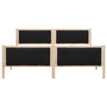 vidaXL Cadre de lit avec tête de lit Noir 180 x 200 cm tissu