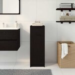vidaXL Cabinet de salle de bain avec tiroir Chêne noir 32 x 34 x 90 cm