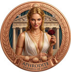 Monnaie APHRODITE Goddes of Love 1 Oz Medaille Cuivre (PRÉCOMMANDE)