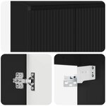 vidaXL Cabinet de Salle de Bain Mural Noir 62 5 x 44 5 x 50 cm