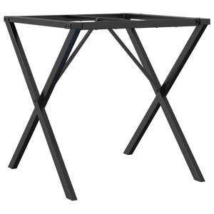 vidaXL Pieds de table à manger cadre en X 70x70x73 cm acier