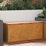 vidaXL Banc de jardin Rouillé 100 x 40 x 43 cm