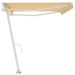 vidaXL Auvent automatique sur pied 500x350 cm Jaune/Blanc