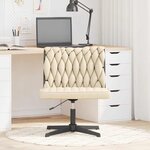 vidaXL Chaise pivotante de bureau Crème Tissu