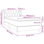 vidaXL Sommier à lattes de lit et matelas Vert foncé 80x200 cm Velours