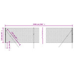vidaXL Clôture en mailles de chaîne vert 1 1x25 m