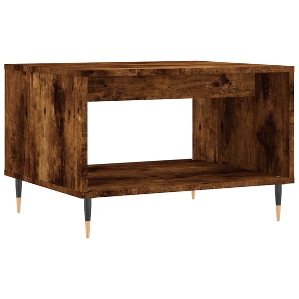 vidaXL Table basse chêne fumé 60x50x40 cm bois d'ingénierie