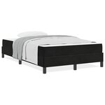 vidaXL Lit boxspring avec matelas Noir 120 x 200 cm Velours