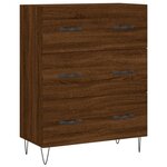 vidaXL Buffet haut Chêne marron 69 5x34x180 cm Bois d'ingénierie
