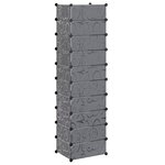 vidaXL Armoire à chaussures avec 10 compartiments Noir