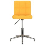 Vidaxl chaises pivotantes à manger lot de 4 jaune moutarde tissu