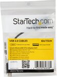 Startech.com câble adaptateur micro usb vers usb host otg de 12cm - mâle / femelle - noir