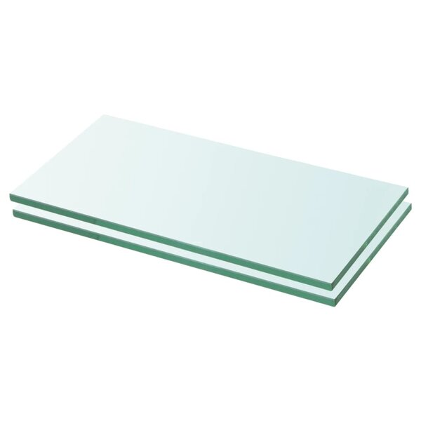 vidaXL Panneaux d'étagère 2 Pièces Verre Transparent 20 x 30 cm