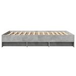 vidaXL Cadre de lit gris béton 140x190 cm bois d'ingénierie
